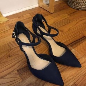 Navy blue high heels